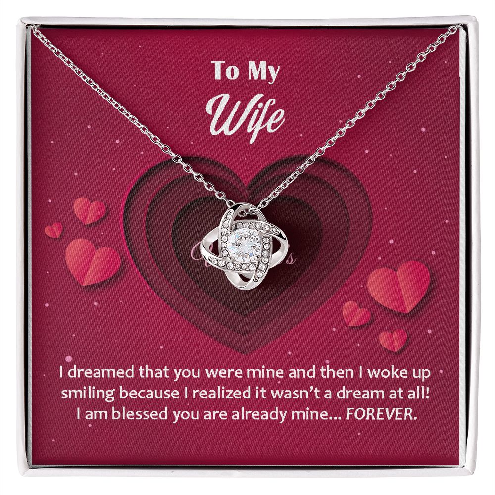 Love Knot Necklace, Valentines, Jewelry Gift, To My Wife - YERTIZZ.COM