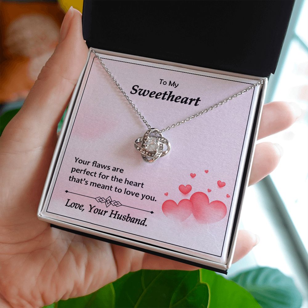 Love Knot Necklace, Valentines, Jewelry Gift, Sweetheart - YERTIZZ.COM