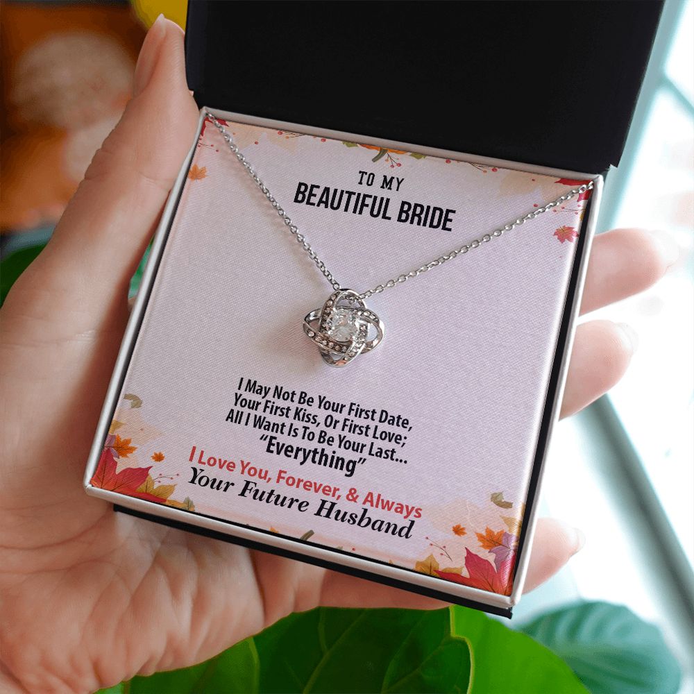 Thanksgiving, To My Beautiful Bride, Future Husband, Love Knot Necklace, Jewelry Gift - YERTIZZ.COM