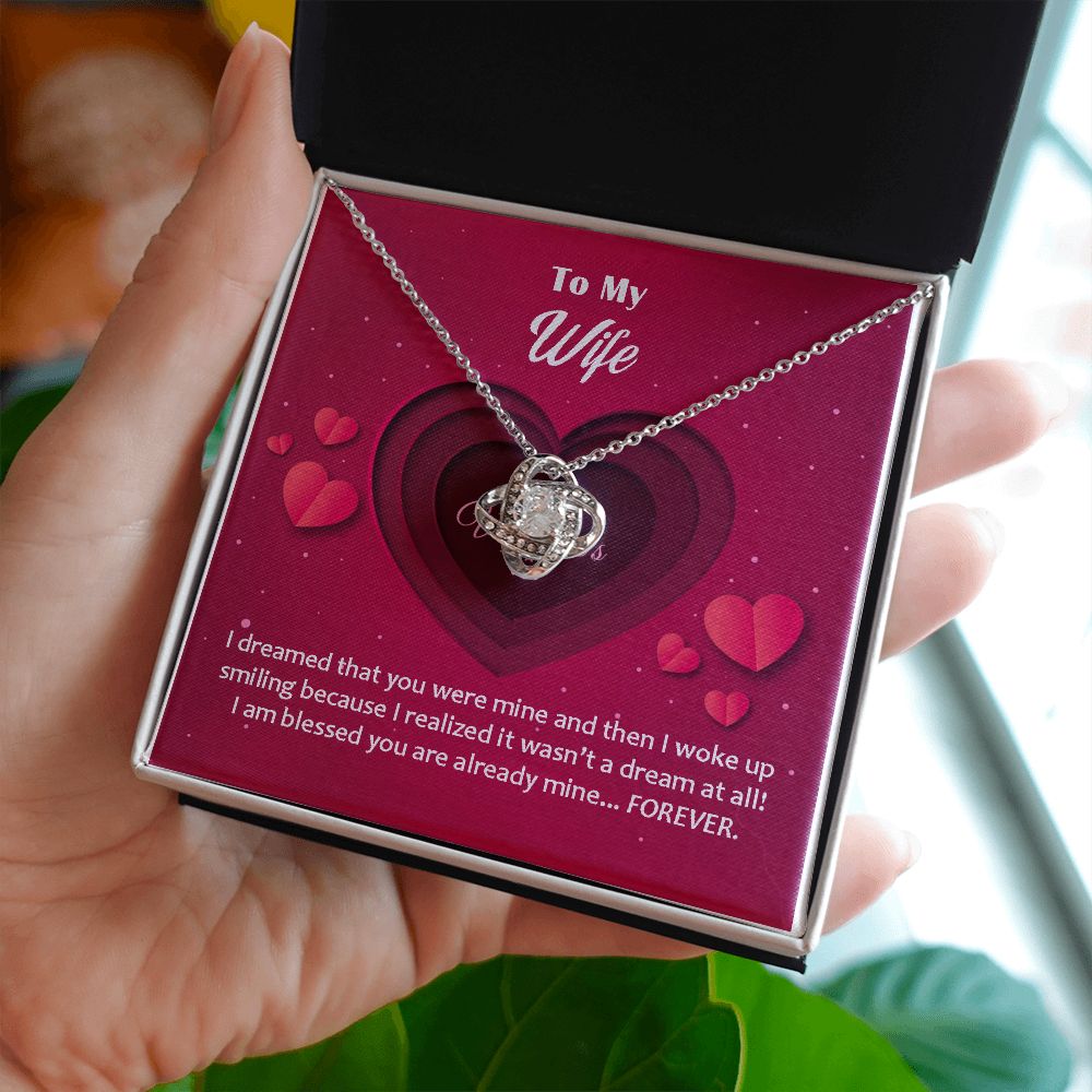 Love Knot Necklace, Valentines, Jewelry Gift, To My Wife - YERTIZZ.COM