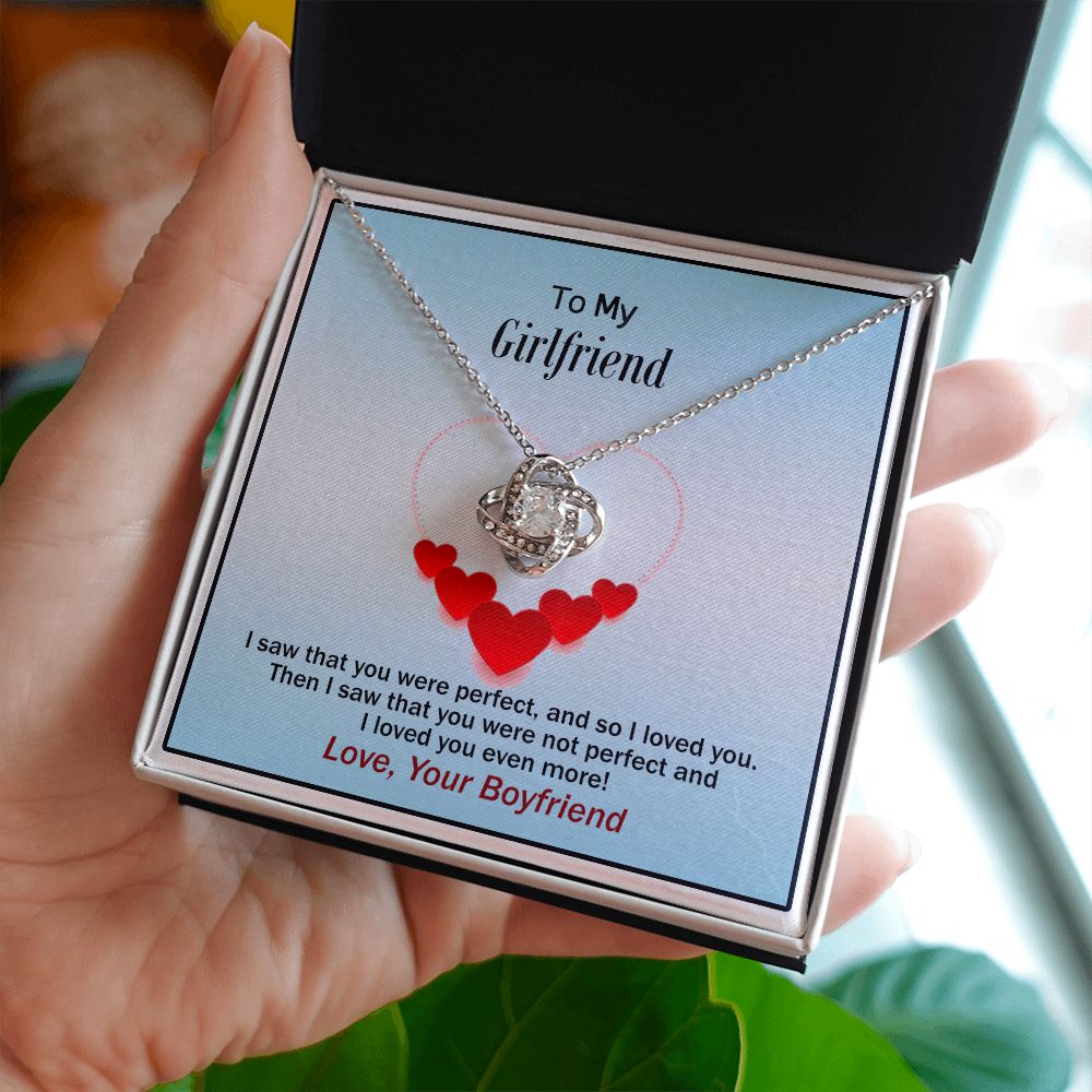 Love Knot Necklace, Valentines, Jewelry Gift, To My Girlfriend - YERTIZZ.COM