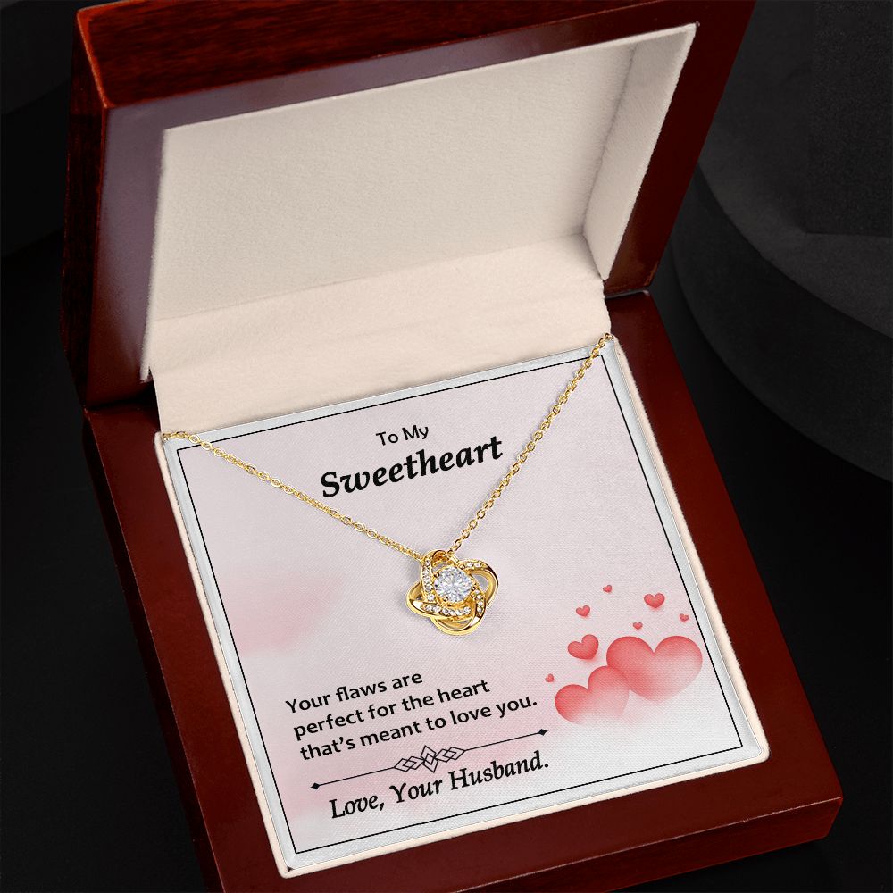 Love Knot Necklace, Valentines, Jewelry Gift, Sweetheart - YERTIZZ.COM