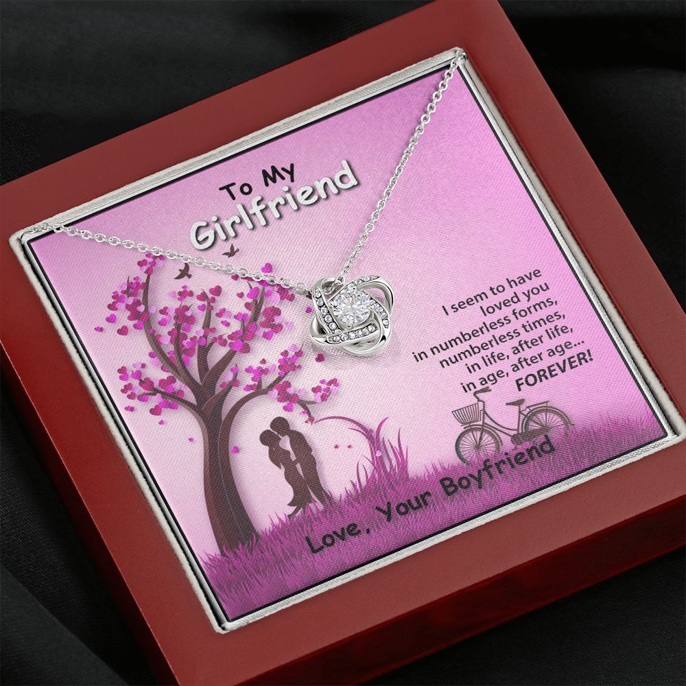 Love Knot Necklace, Valentines, Jewelry Gift, To Girlfriend - YERTIZZ.COM