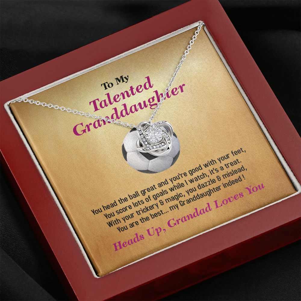 To My Talented_Granddaughter, Love Knot Necklace, Jewelry Gift - YERTIZZ.COM