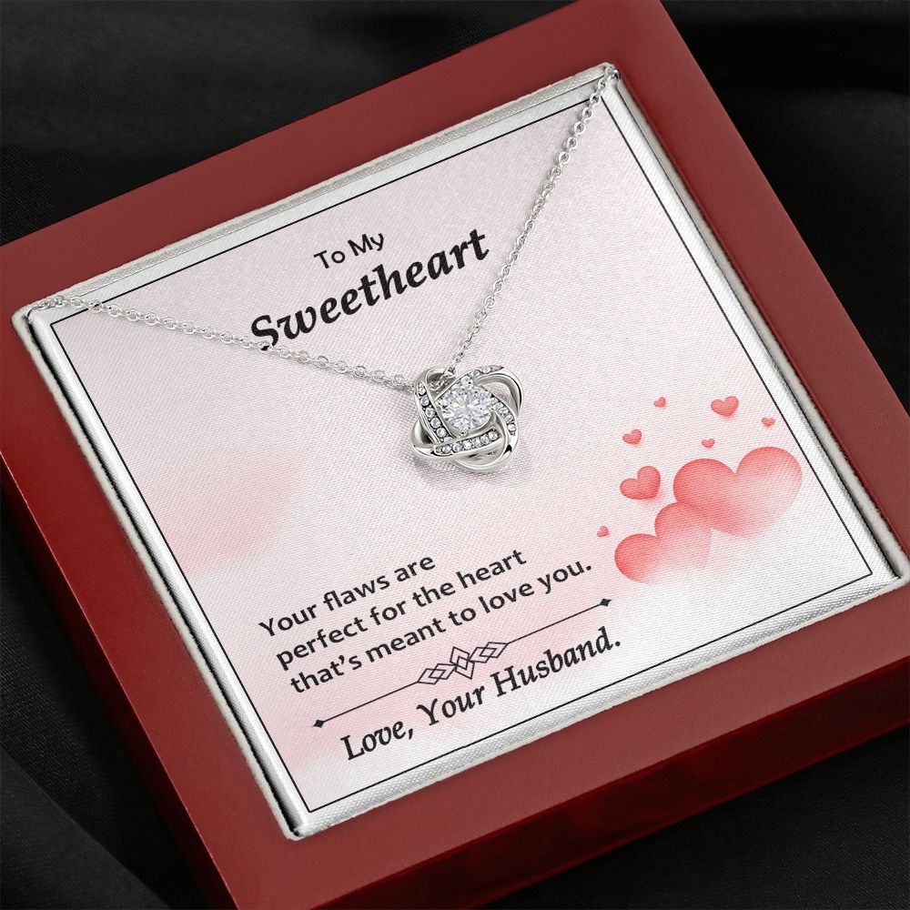 Love Knot Necklace, Valentines, Jewelry Gift, Sweetheart - YERTIZZ.COM