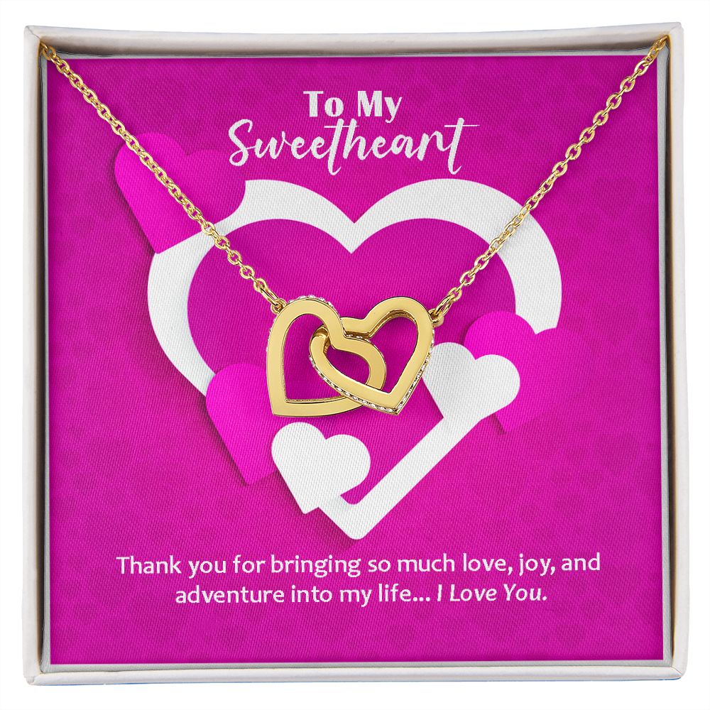 Interlocking Hearts, Valentines, Jewelry Gift, To My Sweetheart - YERTIZZ.COM