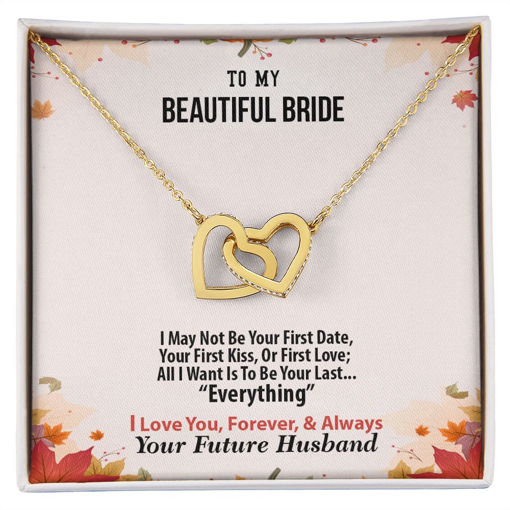 Thanksgiving, To My Beautiful Bride, Future Husband, Interlocking Hearts Necklace, Jewelry Gift - YERTIZZ.COM