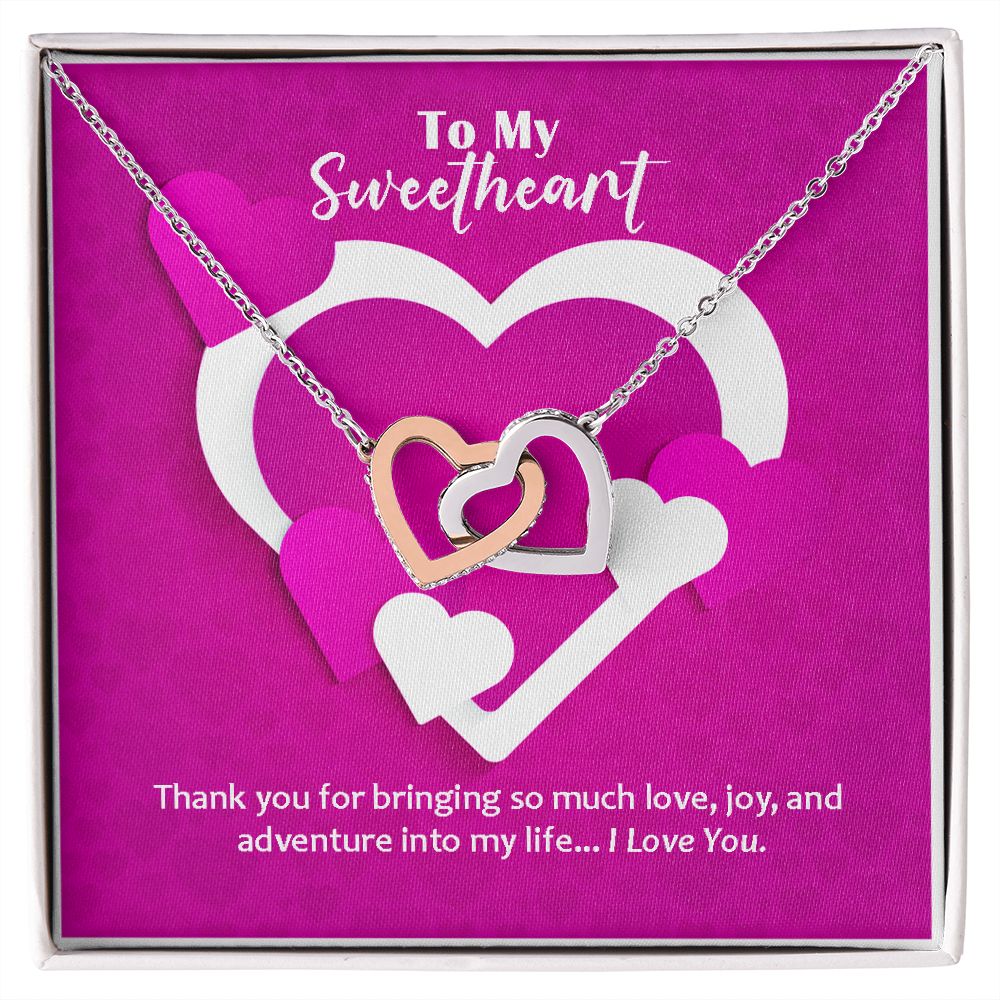 Interlocking Hearts, Valentines, Jewelry Gift, To My Sweetheart - YERTIZZ.COM