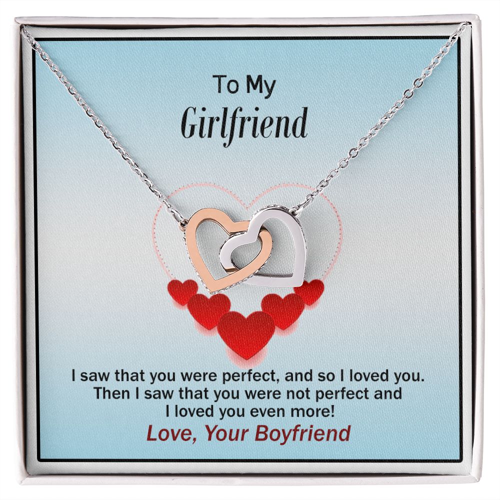 Interlocking Hearts, Valentines, Jewelry Gift, To My Girlfriend - YERTIZZ.COM