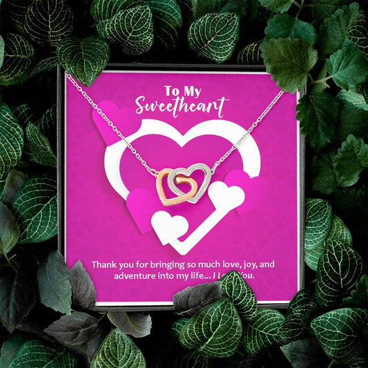 Interlocking Hearts, Valentines, Jewelry Gift, To My Sweetheart - YERTIZZ.COM