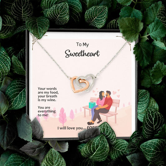 Interlocking Hearts, Valentines, Jewelry Gift, To My Sweetheart - YERTIZZ.COM