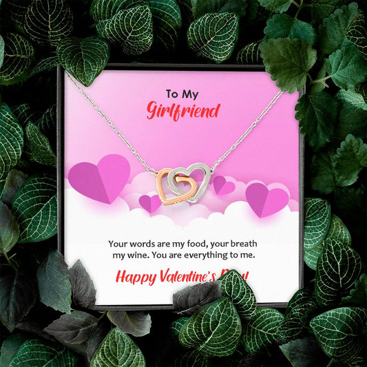 Interlocking Hearts, Valentines, Jewelry Gift, To My Girlfriend - YERTIZZ.COM