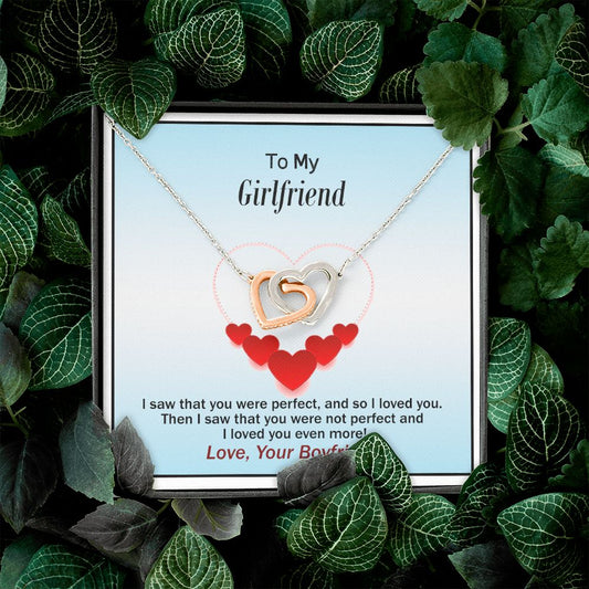Interlocking Hearts, Valentines, Jewelry Gift, To My Girlfriend - YERTIZZ.COM