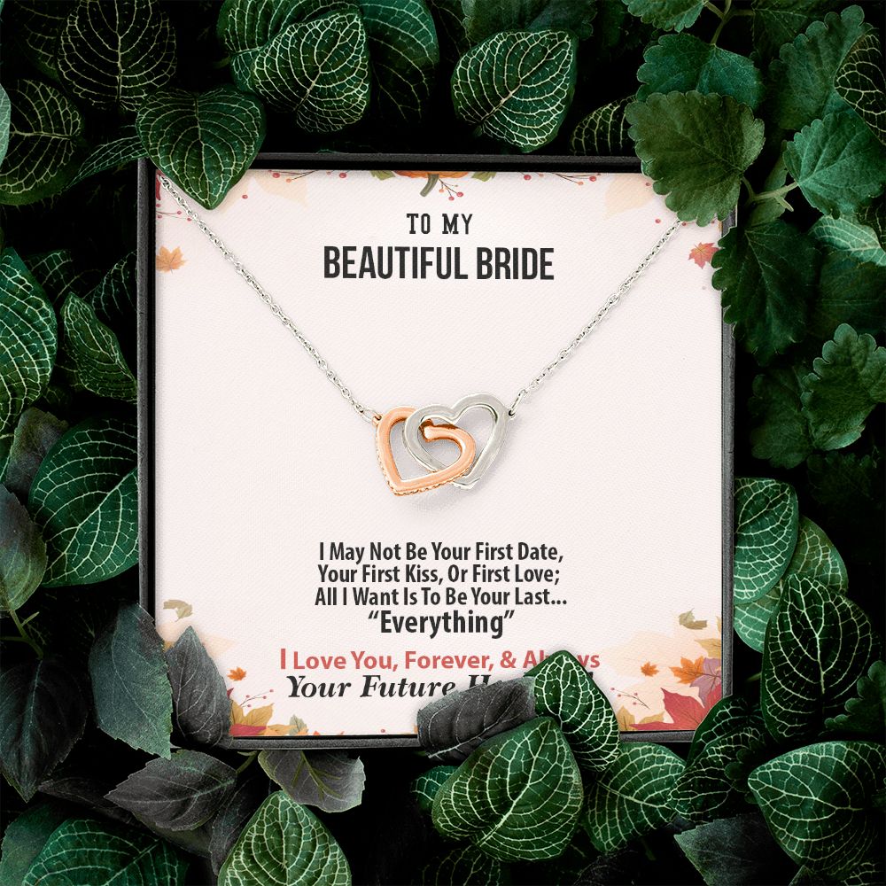 Thanksgiving, To My Beautiful Bride, Future Husband, Interlocking Hearts Necklace, Jewelry Gift - YERTIZZ.COM