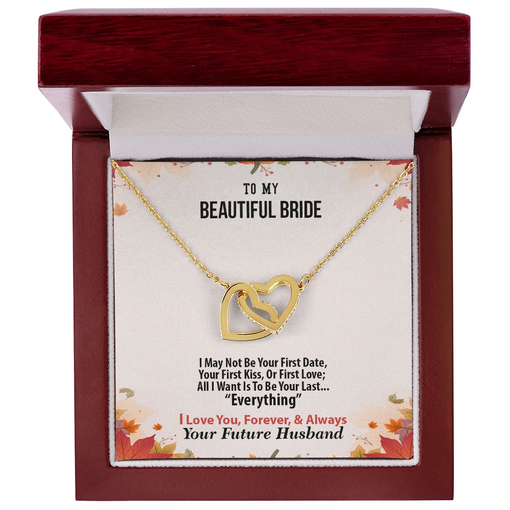 Thanksgiving, To My Beautiful Bride, Future Husband, Interlocking Hearts Necklace, Jewelry Gift - YERTIZZ.COM