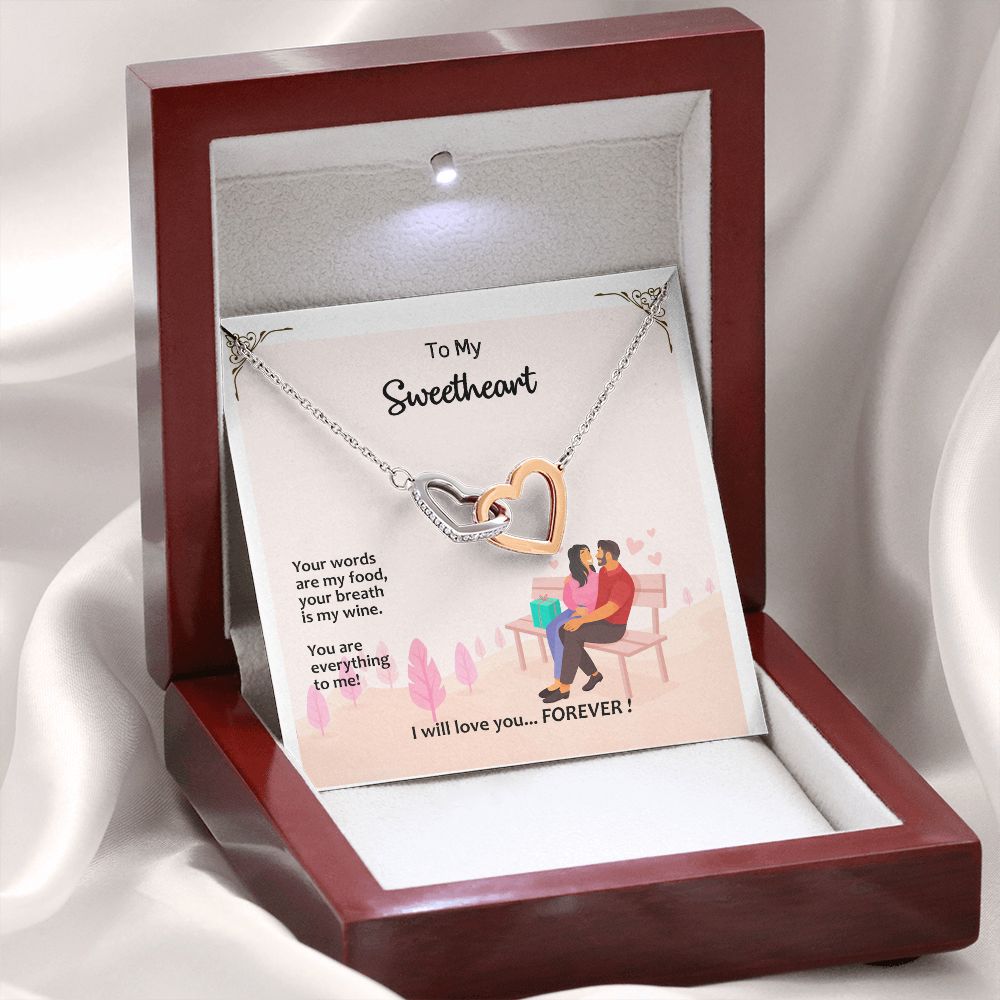 Interlocking Hearts, Valentines, Jewelry Gift, To My Sweetheart - YERTIZZ.COM