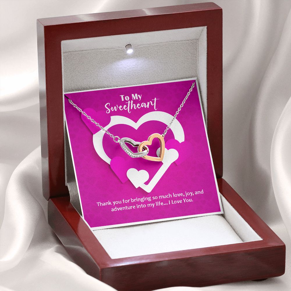 Interlocking Hearts, Valentines, Jewelry Gift, To My Sweetheart - YERTIZZ.COM