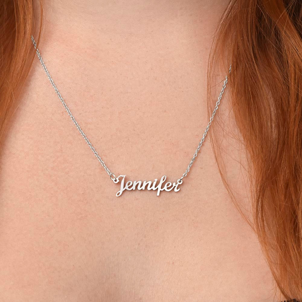 To My Daughter, Love Mom, Custom Name Necklace
