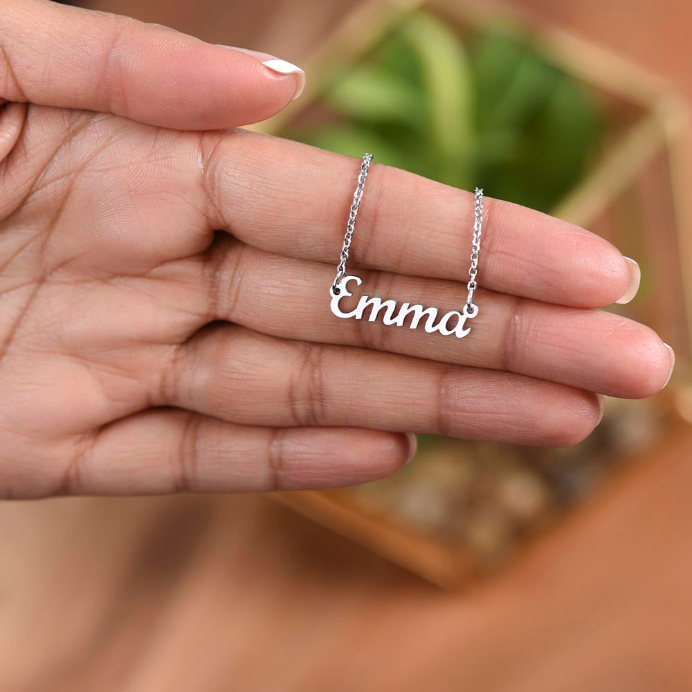 To My Beautiful Mom, I Love You, Custom Name Necklace