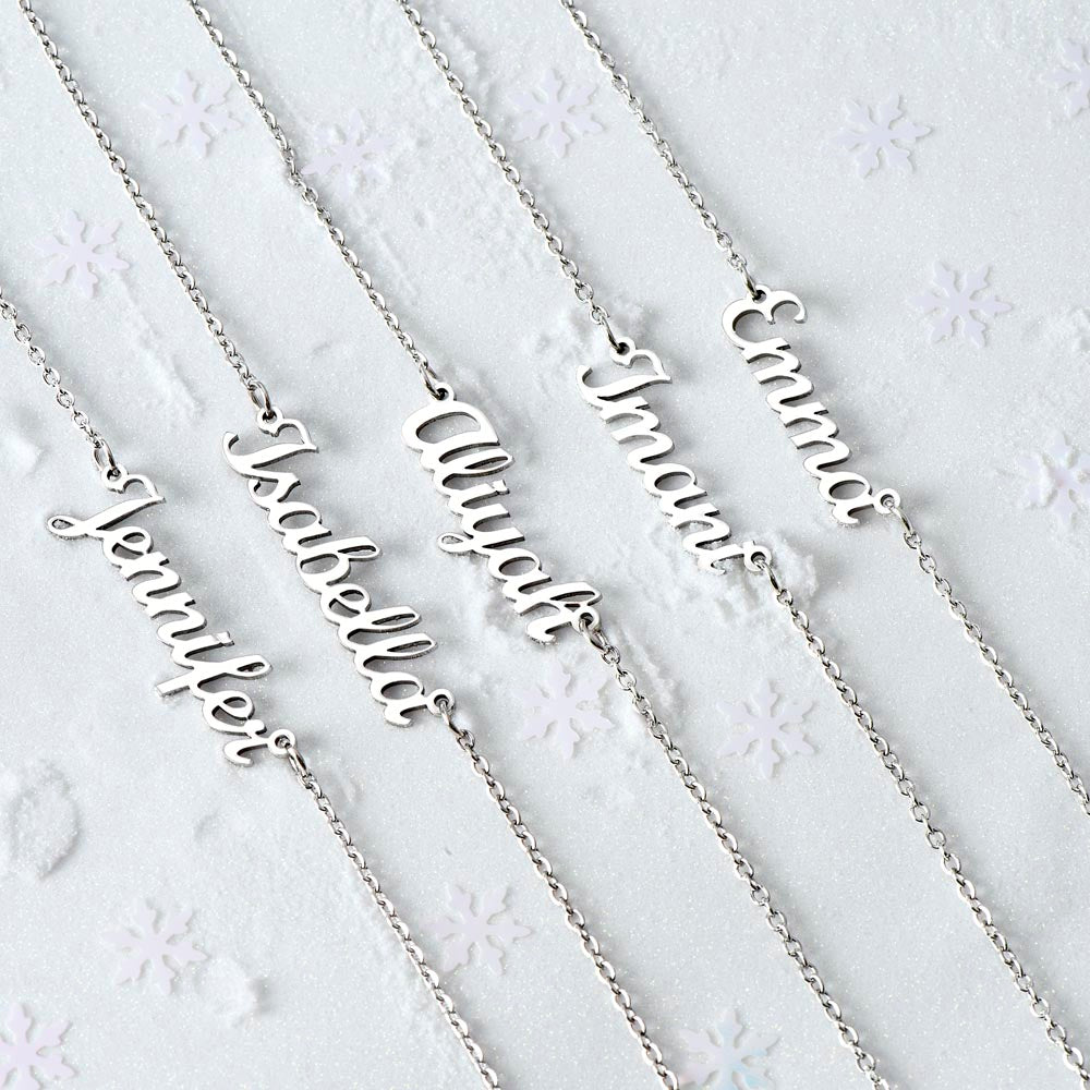 To My Daughter, Love Mom, Custom Name Necklace
