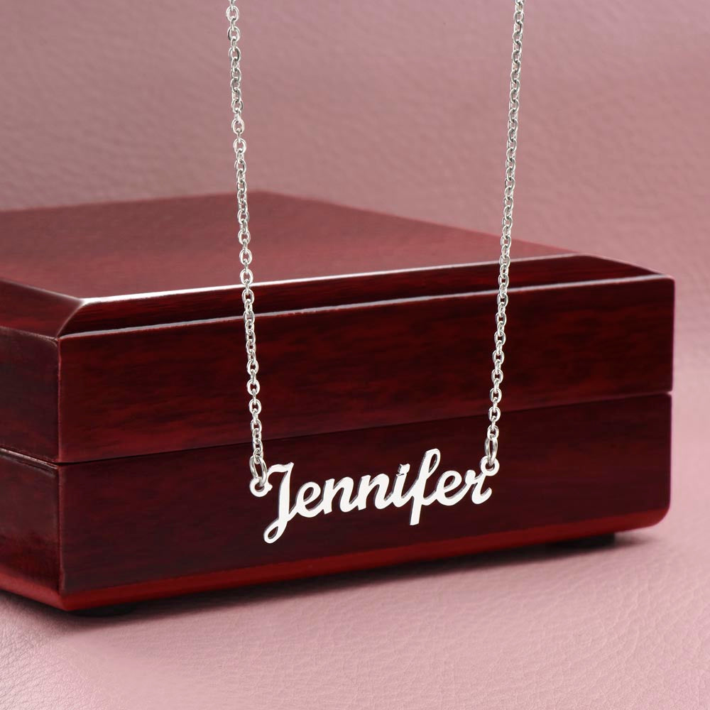 To My Precious Daughter, Love Mom, Custom Name Necklace