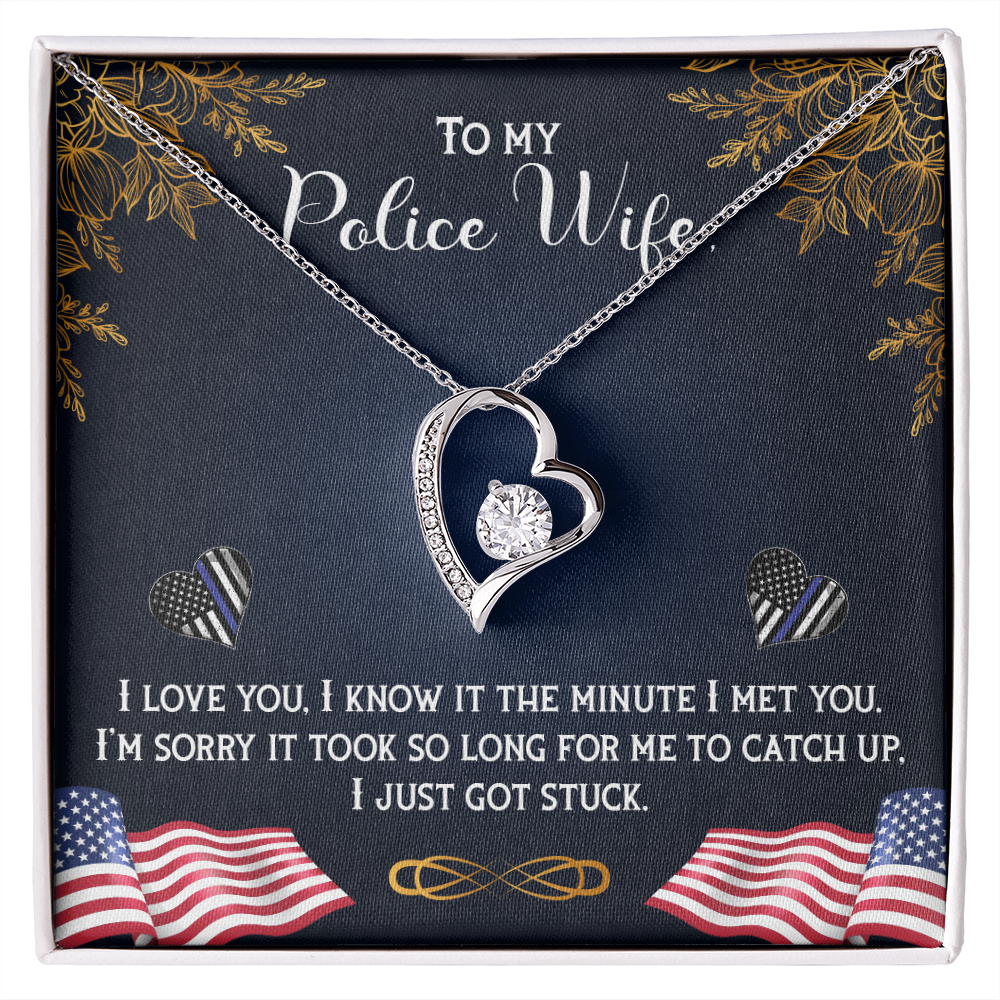 Forever Love Necklace, To Wife, Police Wife Gift - YERTIZZ.COM