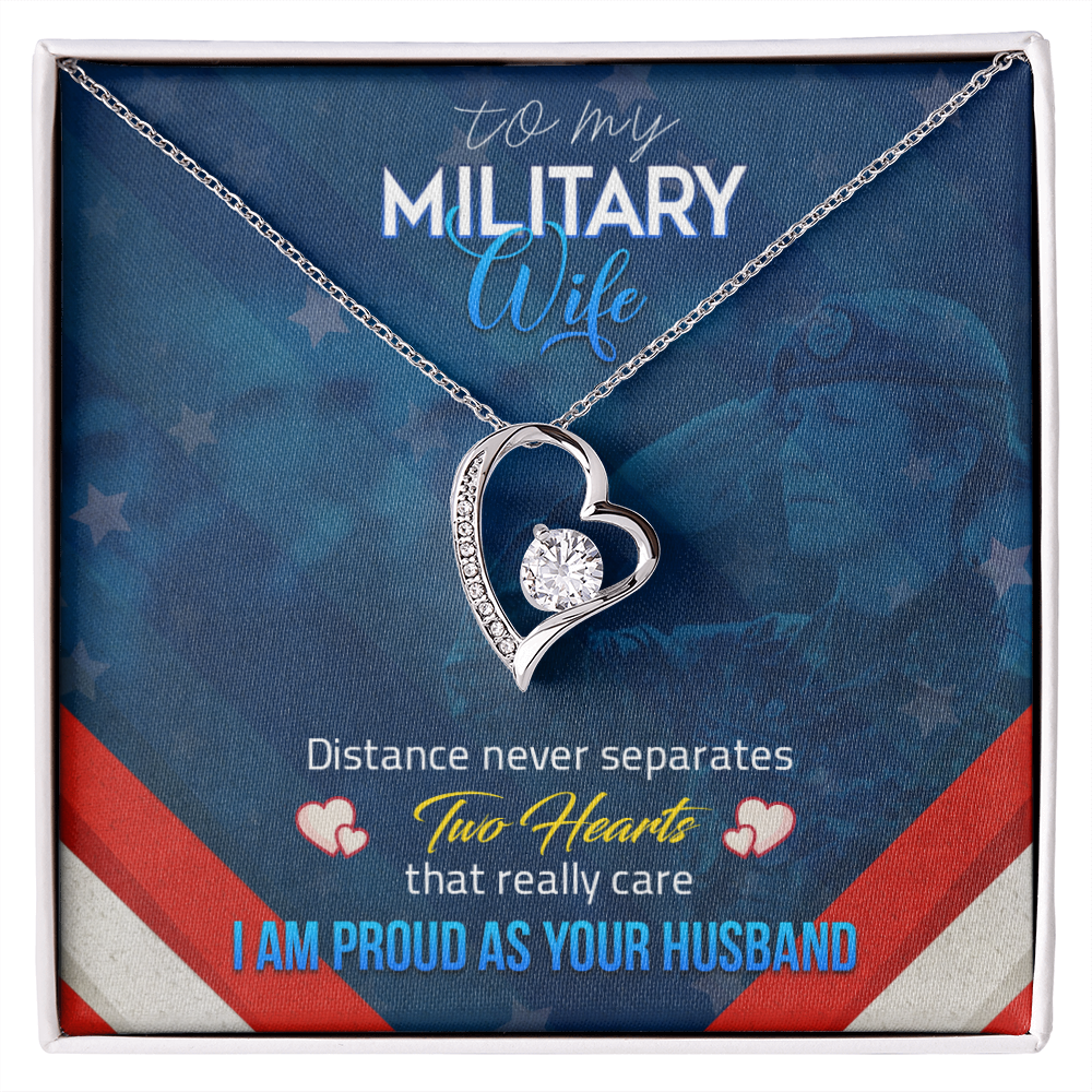 Forever Love Necklace, Gift, Jewelry, Military Wife, Wife, To Wife - YERTIZZ.COM