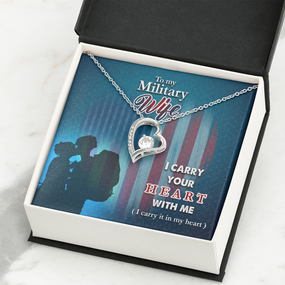 To My Military Wife, Forever Love Necklace, Jewelry Gift - YERTIZZ.COM