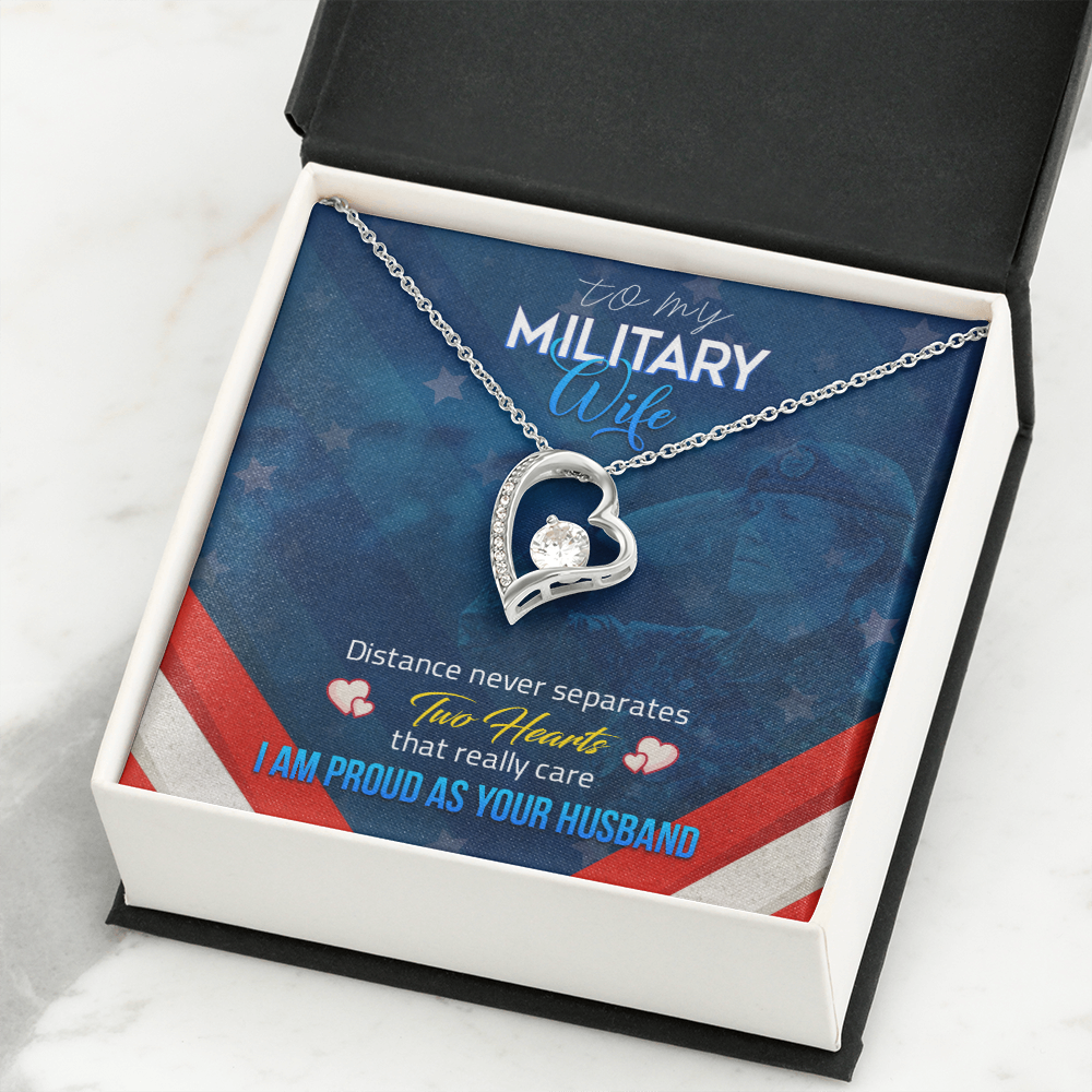 Forever Love Necklace, Gift, Jewelry, Military Wife, Wife, To Wife - YERTIZZ.COM