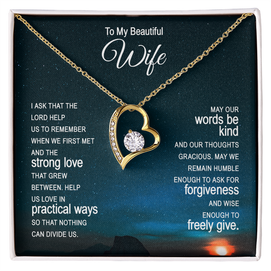 Forever Love Necklace, Gift, Jewelry, Wife, To Wife - YERTIZZ.COM