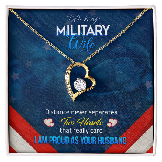 Forever Love Necklace, Gift, Jewelry, Military Wife, Wife, To Wife - YERTIZZ.COM