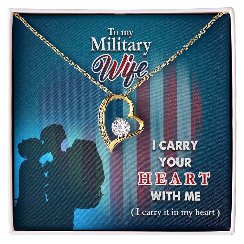 To My Military Wife, Forever Love Necklace, Jewelry Gift - YERTIZZ.COM