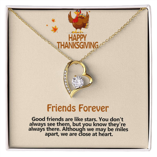 Happy Thanksgiving, Friends Forever, Forever Love Necklace, Jewelry, Gift - YERTIZZ.COM
