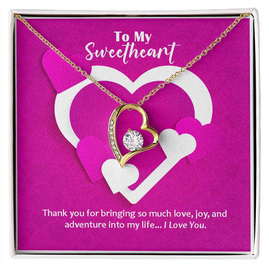 Forever Love Necklace, Valentines, Jewelry Gift, To My Sweetheart - YERTIZZ.COM