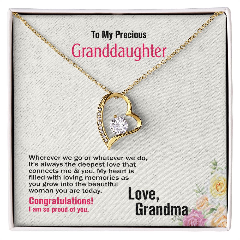 To Precious_Granddaughter, Love_Grandma, Jewelry Gift - YERTIZZ.COM