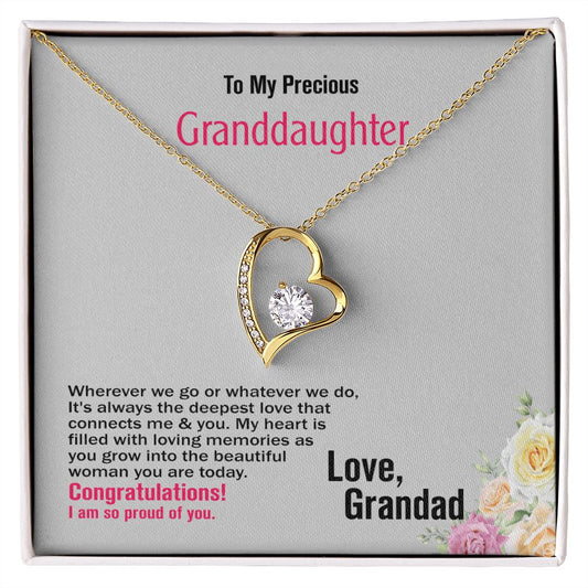 To Granddaughter, Love_Grandad, Jewelry Gift - YERTIZZ.COM