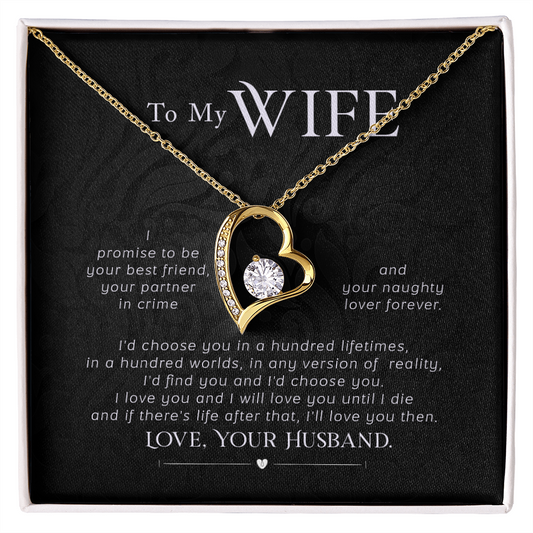Jewelry Gift To my Wife, Forever Love Necklace - YERTIZZ.COM