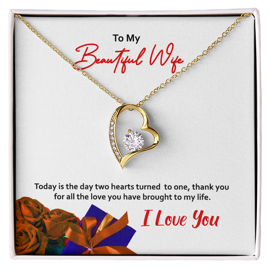 Forever Love Necklace, Gift, Jewelry, Wife, To Wife - YERTIZZ.COM