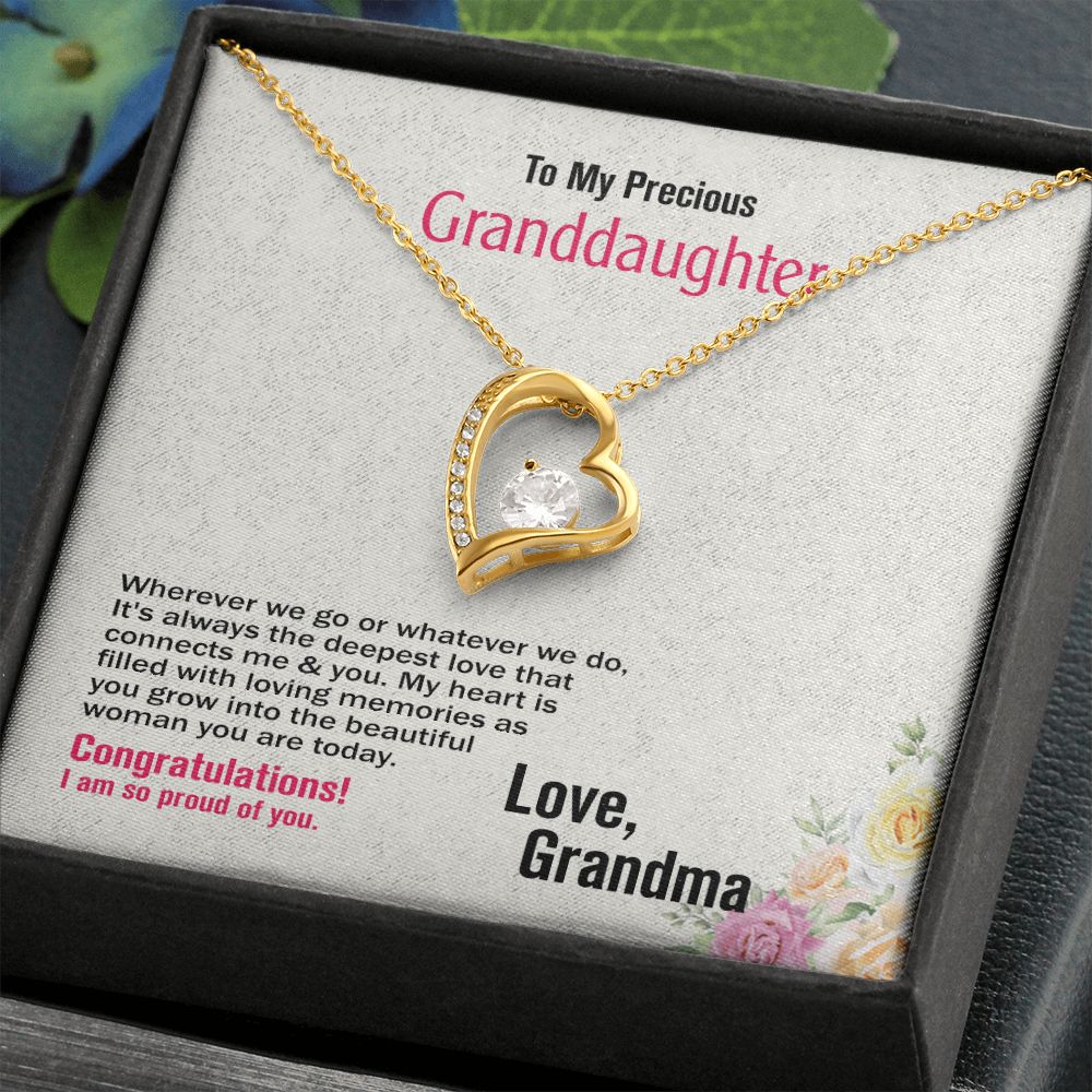 To Precious_Granddaughter, Love_Grandma, Jewelry Gift - YERTIZZ.COM