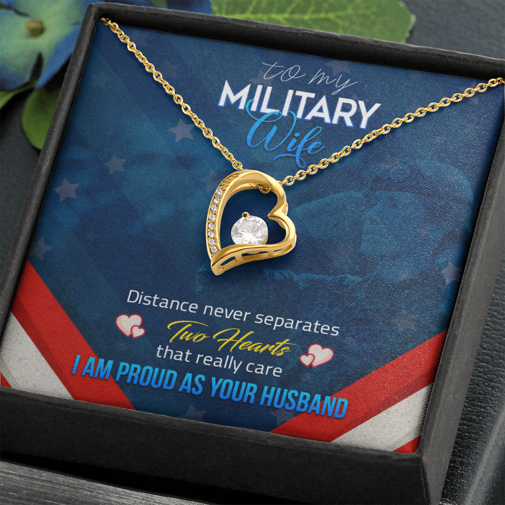 Forever Love Necklace, Gift, Jewelry, Military Wife, Wife, To Wife - YERTIZZ.COM