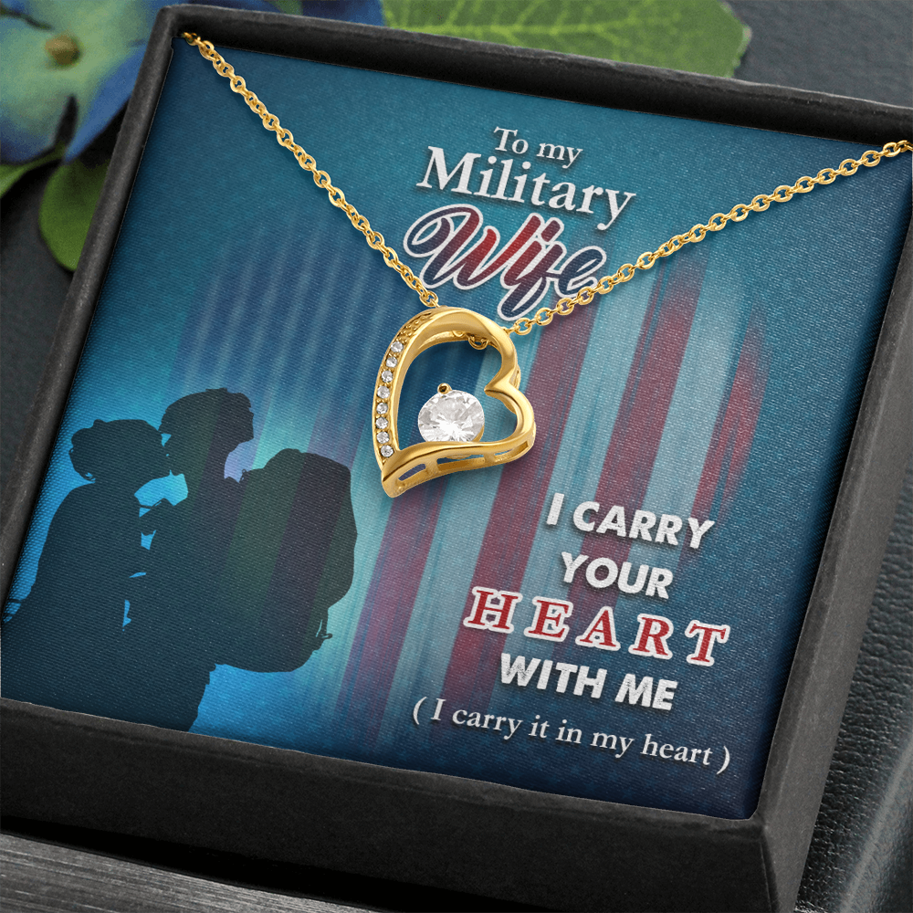To My Military Wife, Forever Love Necklace, Jewelry Gift - YERTIZZ.COM
