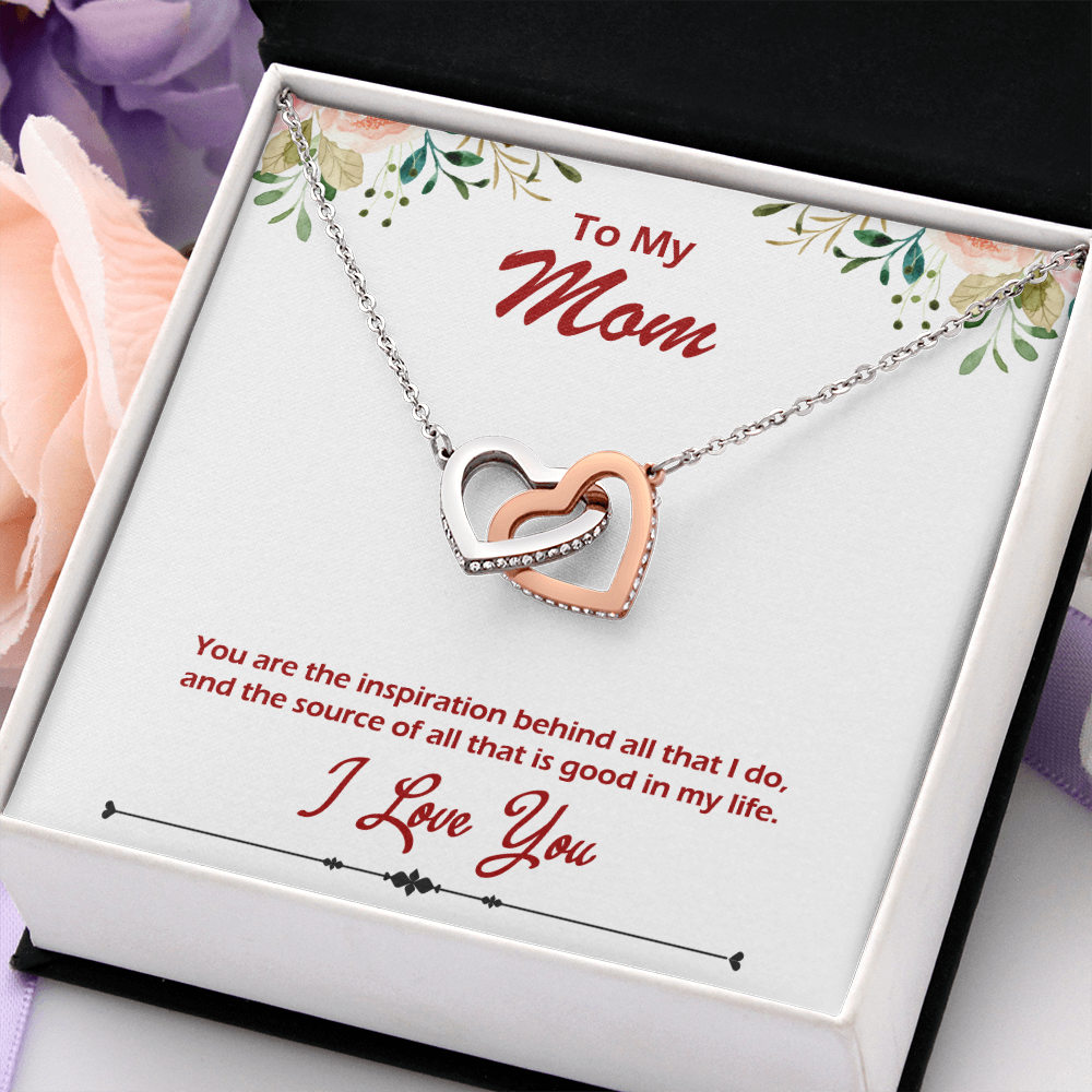 Two hearts Interlocklng, Necklace, Pendant, Love for him, her, Eternal Love