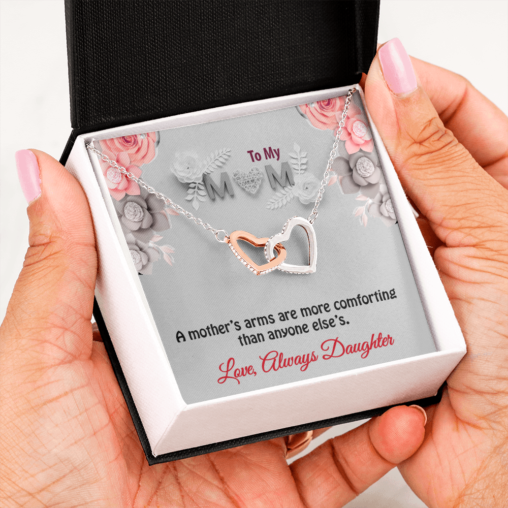 Two hearts Interlocklng, Necklace, Pendant, Love for him, her, Eternal Love