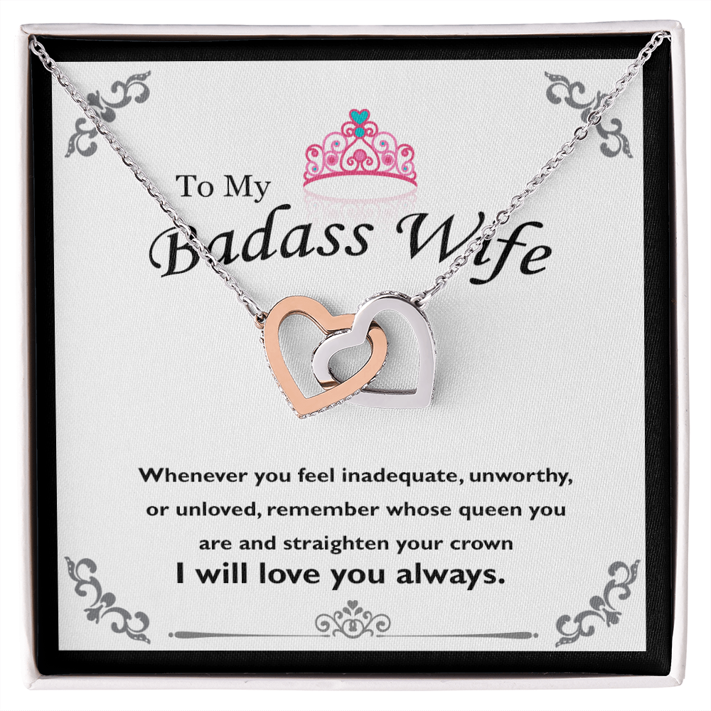 Two hearts Interlocklng, Necklace, Pendant, Love for him, her, Eternal Love