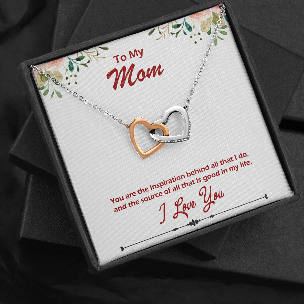 Two hearts Interlocklng, Necklace, Pendant, Love for him, her, Eternal Love
