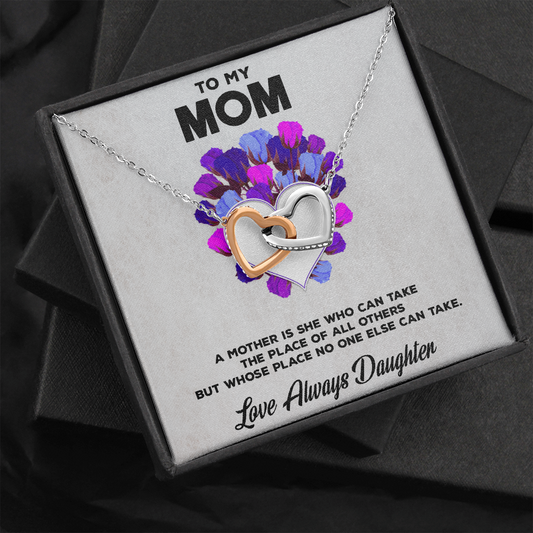 Two hearts Interlocklng, Necklace, Pendant, Love for him, her, Eternal Love - YERTIZZ.COM