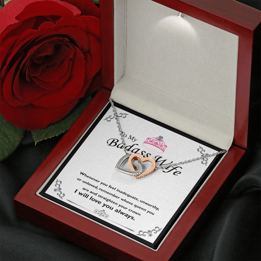 Two hearts Interlocklng, Necklace, Pendant, Love for him, her, Eternal Love