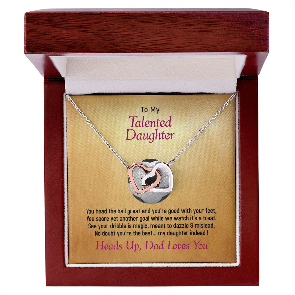 To My Talented Daughter, Interlocking Hearts Necklace, Jewelry Gift - YERTIZZ.COM
