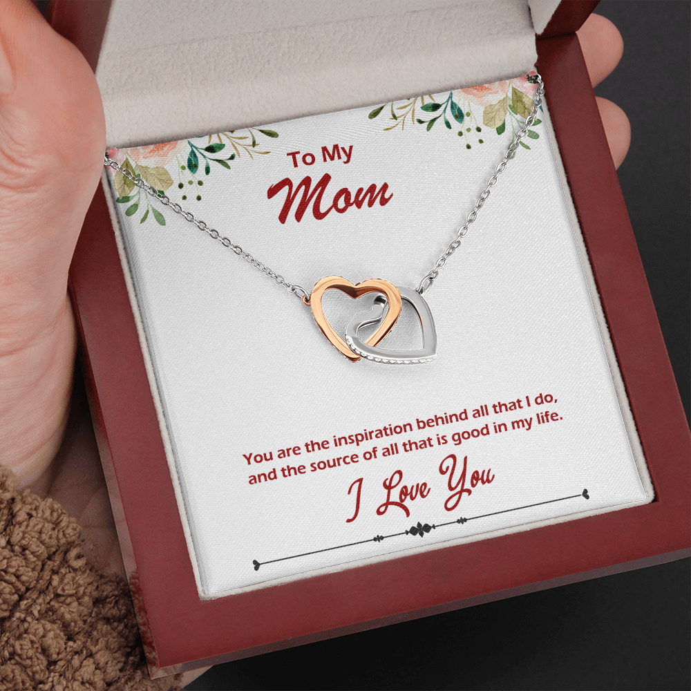 Two hearts Interlocklng, Necklace, Pendant, Love for him, her, Eternal Love