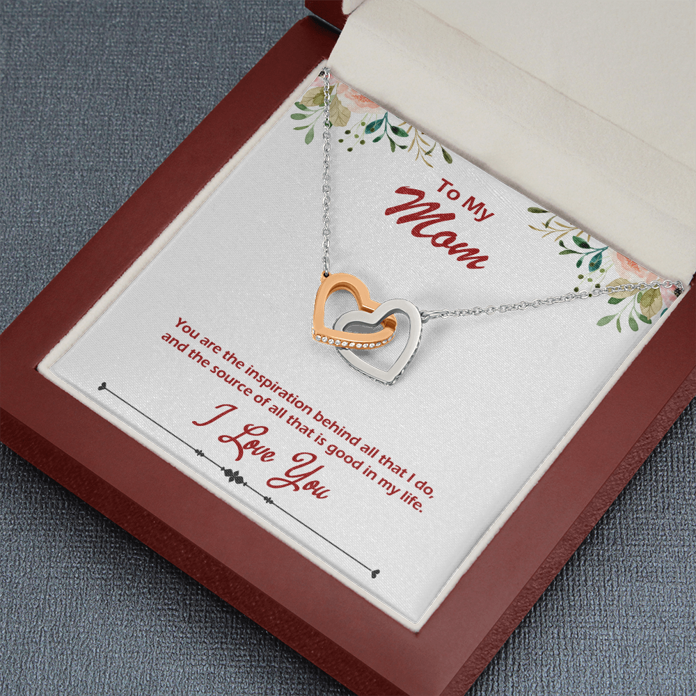 Two hearts Interlocklng, Necklace, Pendant, Love for him, her, Eternal Love